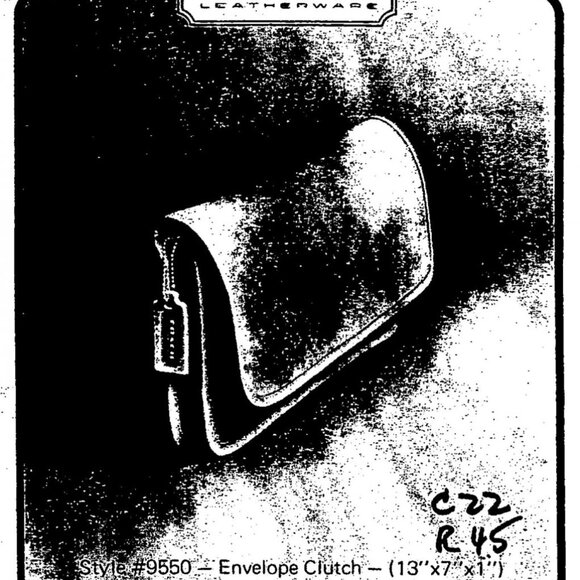 Vintage Coach Envelope Clutch 9550 in Navy Leather - NYC made 1977 - EVC - Rare - Picture 15 of 15